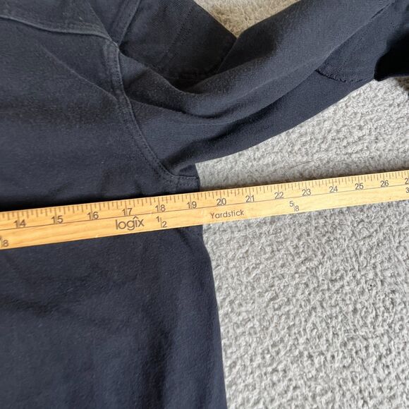 Nike Manchester United Long Sleeve Rugby Shirt Men M Black Blue Embroidered - Picture 13 of 14